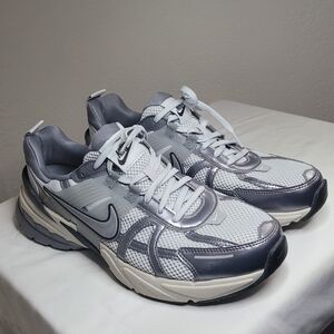 Womens Size 12 Nike V2K Run sneakers in platinum gray and silver